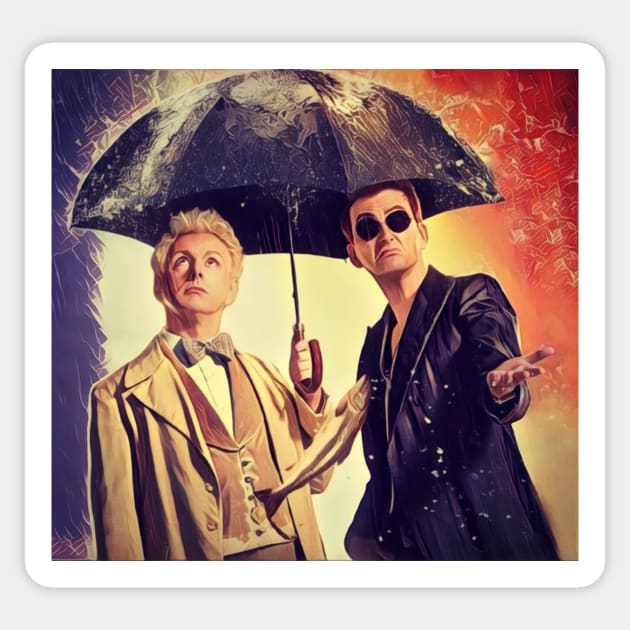 Good Omens fanart Sticker by TheisDeschain